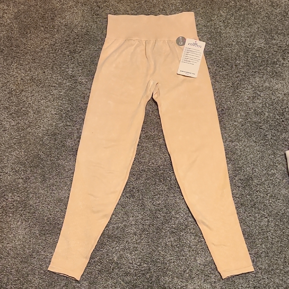 PINK Victoria's Secret Cream Hoodie and Tan Leggings Set - Picture 9 of 16